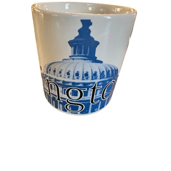 Starbucks Washington DC Mug 20 Oz Blue & White Coffee Cup Featuring Capitol Dome - Picture 1 of 8